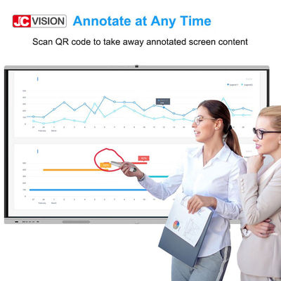 86" 4K Digital 20 Point Touch OLED Display Konferensi OPS Papan tulis interaktif