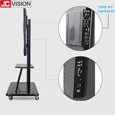 JCVISION Konferensi LCD Smart Interaktif Whiteboard Anti-Glare Kaca Eshare I7 Video