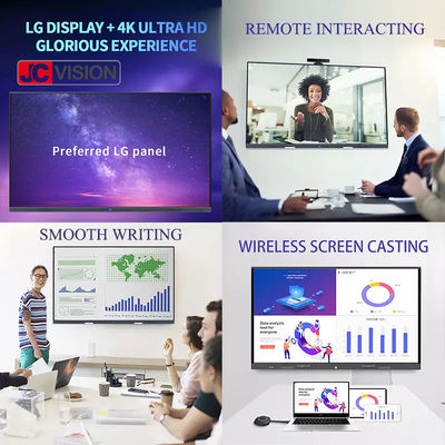 55 - 100 Inch Smart Interactive Whiteboard 4K UHD DLED Backlight Untuk Pengajaran Sekolah