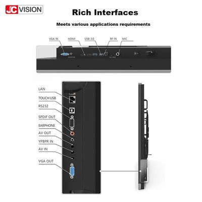 JCVISION 105 Inch Infrared Touch Smart Board Android 11 Interaktif Whiteboard
