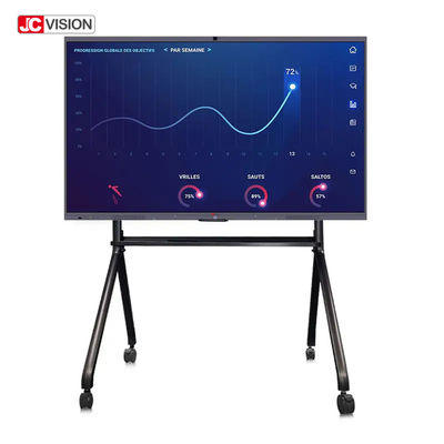 Papan Tulis Interaktif Cerdas Pendidikan JCVISION Layar Datar 98 Inci Monitor Layar Sentuh