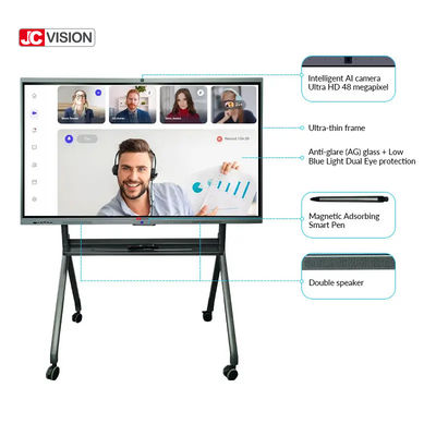JCVISION 98 Inch Educational Interactive Smart Board 20 Point IR Touch Untuk Kelas