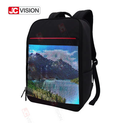 Layar Led Komputer yang bersinar Tas ransel perjalanan 14 " untuk outdoor
