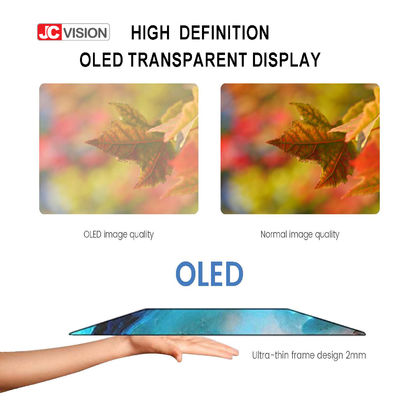 Jcvision 55 Inch Touch Digital Signage Layar Sentuh Digital Transparan Oled Sistem Windows Android