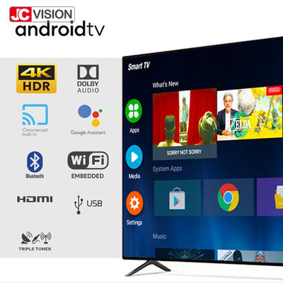 JCVISION Tampilan Signage Digital Dalam Ruangan Smart TV 65 Inci Dengan OSD Multi-bahasa