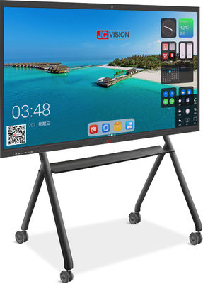 JCVISION Panel Datar Rata Interaktif Android 13.0 75 inci Lampu Latar LED Stereo 15W*2