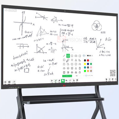 Tampilan Panel Datar Interaktif JCVISION Kecerahan 350cd/m2 dengan Model Plug PC Ops