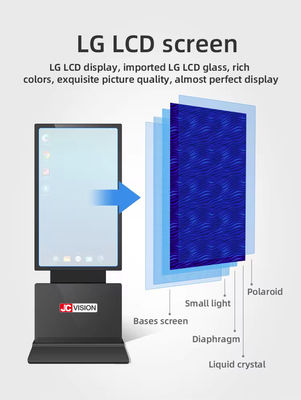 JCVISION Android 128GB Tampilan Digital Signage dengan Desain Berdiri Lantai & Gantung Langit-langit