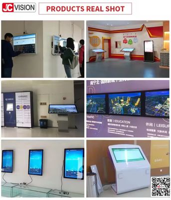 JCVISION 1080P 4K panel layar sentuh 32 42 50 55 65 inci layar sentuh layar tampilan monitor kios interaktif