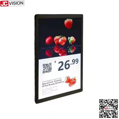 JCVISION Tampilan Layar Ganda 10,1 inci dari Label Harga Elektronik Produk, Tanda Digital/Layar Sentuh