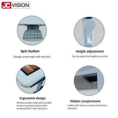 JCVISION Android 32 "LCD Display 20 poin layar sentuh Educational Touch Table dengan tinggi disesuaikan