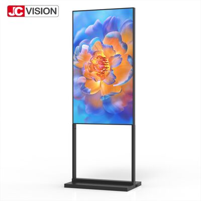55" Ultra High Brightness Floor Standing Display ¢ 2000 nits, Full HD, Android 9+ untuk penggunaan komersial