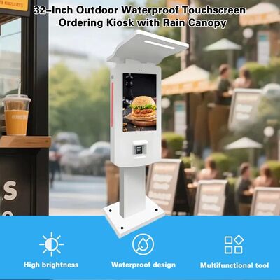 32 Inch Outdoor IP65 Self Service Checkout Kiosk Dengan Aluminium Housing