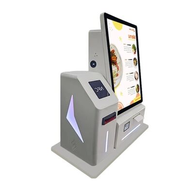 24 "LED Dekorasi Desktop Android Komputer Layar Sentuh Kios Pembayaran dengan Pengumpulan Uang Tunai