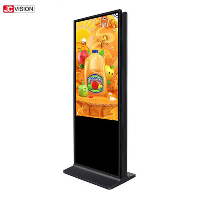 50000 Jam Indoor Digital Signage Displays, Double Sided Digital Signage Kiosk 32" 43"