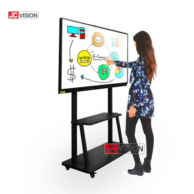 Papan Tulis Cerdas Interaktif Panel Datar 55 inci, Panel Interaktif 4K Untuk Pendidikan