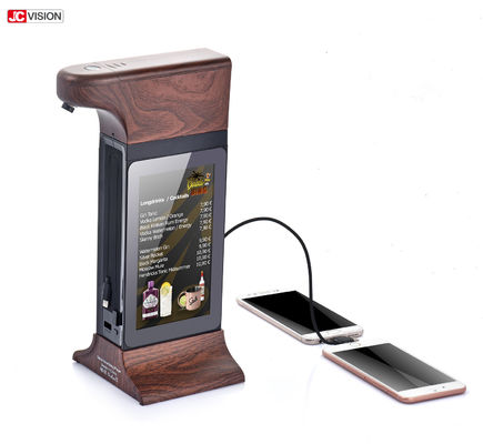 Kios Periklanan Digital Dispenser Sanitizer Tangan Layar Ganda 7 inci