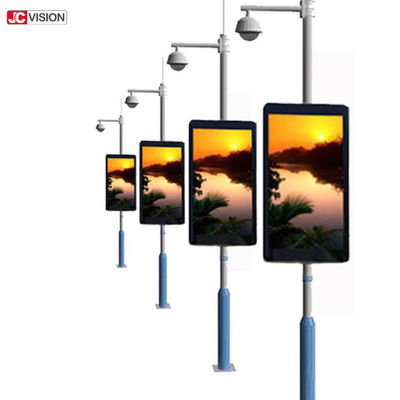 Tampilan LED Tiang Cerdas Digital Signage Wifi P6 Luar Ruangan