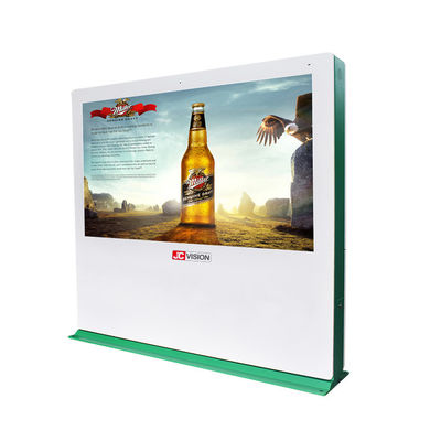 Kios LCD Tahan Air Luar Ruangan IP65, Papan Tanda Digital Totem 86 inci