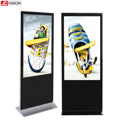 Pemutar Papan Tanda Digital Android 65 inci, Layar Tampilan Iklan LCD Berdiri Lantai 8ms