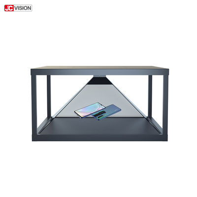 Layar LCD Transparan 19 Inci Tampilan Hologram 3D Piramida Kaca 360 Derajat