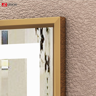 Cermin Cerdas DIY Bingkai Aluminium Dinding Layar Sentuh Cermin Rias Salon Rambut