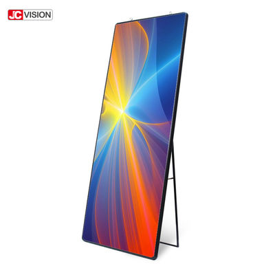 Cermin Cerdas DIY HD P6 P4 Papan Iklan Cermin Cerdas Layar Sentuh Berdiri Lantai Bergerak