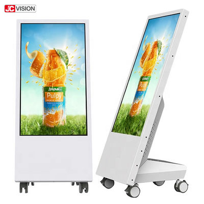Papan Tanda Digital LCD Bergerak 32" 1920x1080 350nits Dengan Roda