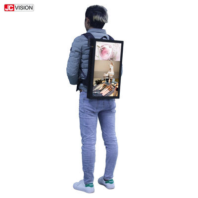 13000mA 22in Backpack Lcd Digital Billboard Vertikal 250nits