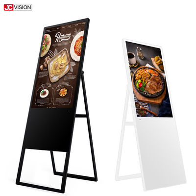 Papan Tanda Digital LCD Periklanan 43" 450cd/m2 Portabel Perangkat Lunak CMS