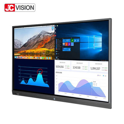 Layar Panel Datar Interaktif RS232 USB2.0 450nits Untuk Sekolah