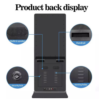 Papan Tanda Digital LCD Interaktif NTSC 43 inci Berdiri di Lantai FCC