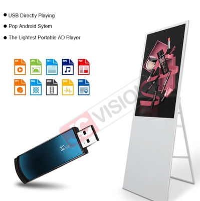 JCVision Layar Tanda Digital Dalam Ruangan 32 inci 43 inci Untuk Periklanan