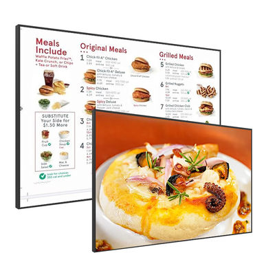 HD Tembok dipasang 32 Inch LCD Digital Signage Iklan Tampilan