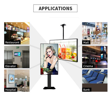JCVISION LED Panel TFT 32 Inch Digital Menu Tampilan dinding dipasang