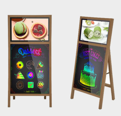 Signway Portable Digital Signage 21" AUO LCD Tampilan Iklan Dengan Papan Tulis