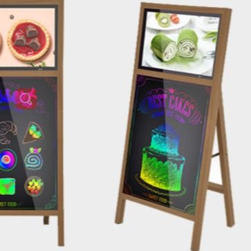 Android 7.1 Portable LCD Digital Signage Display Dengan Papan Tulis
