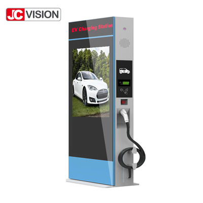 Tampilan Iklan LCD JCVISION Digital Signage Poster Untuk Tumpukan Stasiun Pengisian Daya EV