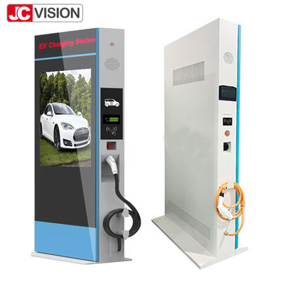 Tampilan Iklan LCD JCVISION Digital Signage Poster Untuk Tumpukan Stasiun Pengisian Daya EV