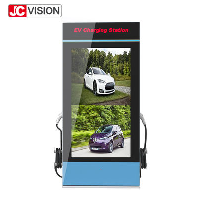 Tampilan Iklan LCD JCVISION Digital Signage Poster Untuk Tumpukan Stasiun Pengisian Daya EV