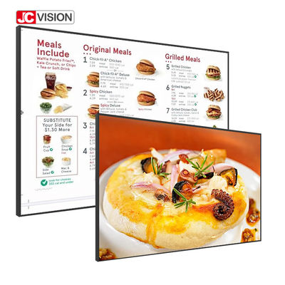 JCVISION Ultra Thin Wall Mount Digital Signage Smart Touch Screen Layar Iklan LCD