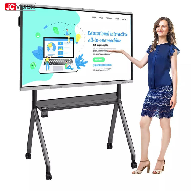 JCVISION 4K OPS Papan Tulis Interaktif Cerdas 65 - 86 Inci LCD Mendukung Sentuhan