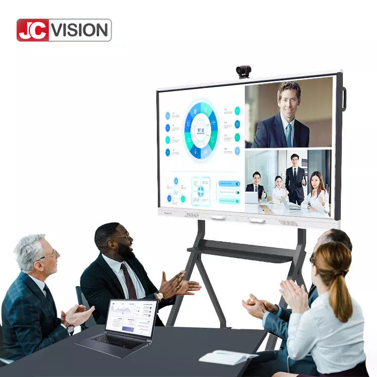 Papan Tulis Interaktif Konferensi JCVISION 3840 × 2160 UHD 75 Inci 4K 178 Sudut Visual