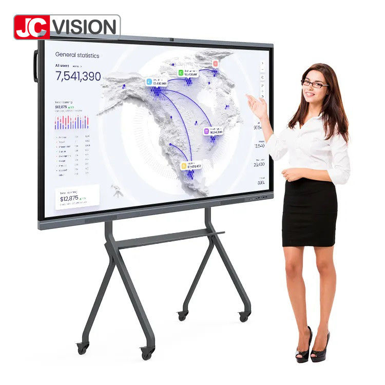 JCVISION Smart Board Interaktif Flat Panel Multi Size Pengajaran Semua dalam Satu Solusi