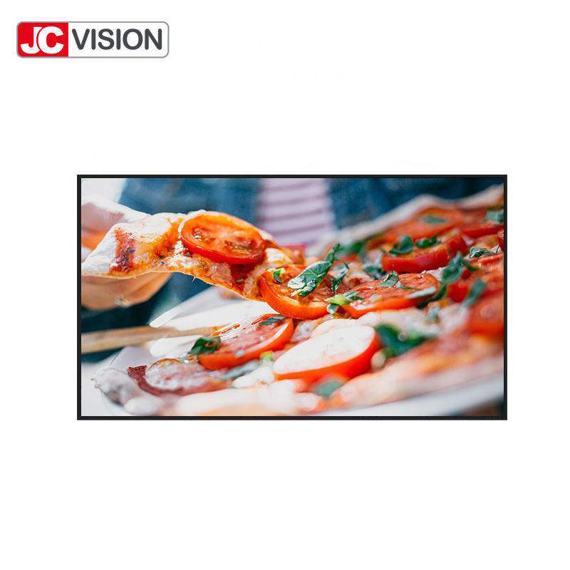 43 / 55inch Kerangka Bezel Sempit LCD Iklan Tampilan Digital Menu Papan Untuk Restoran