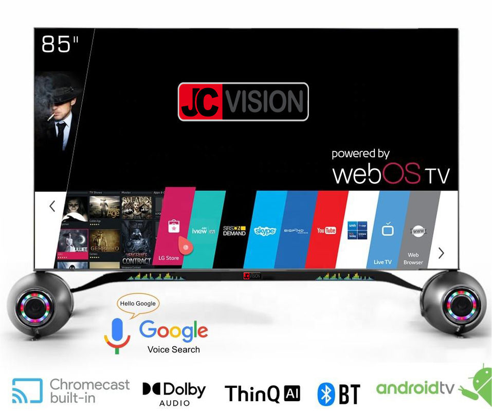 Tampilan Papan Tanda Digital Dalam Ruangan 85 Inci TV Pintar 4K Dengan Android 11 1 Dan Sudut Pandang 178x178