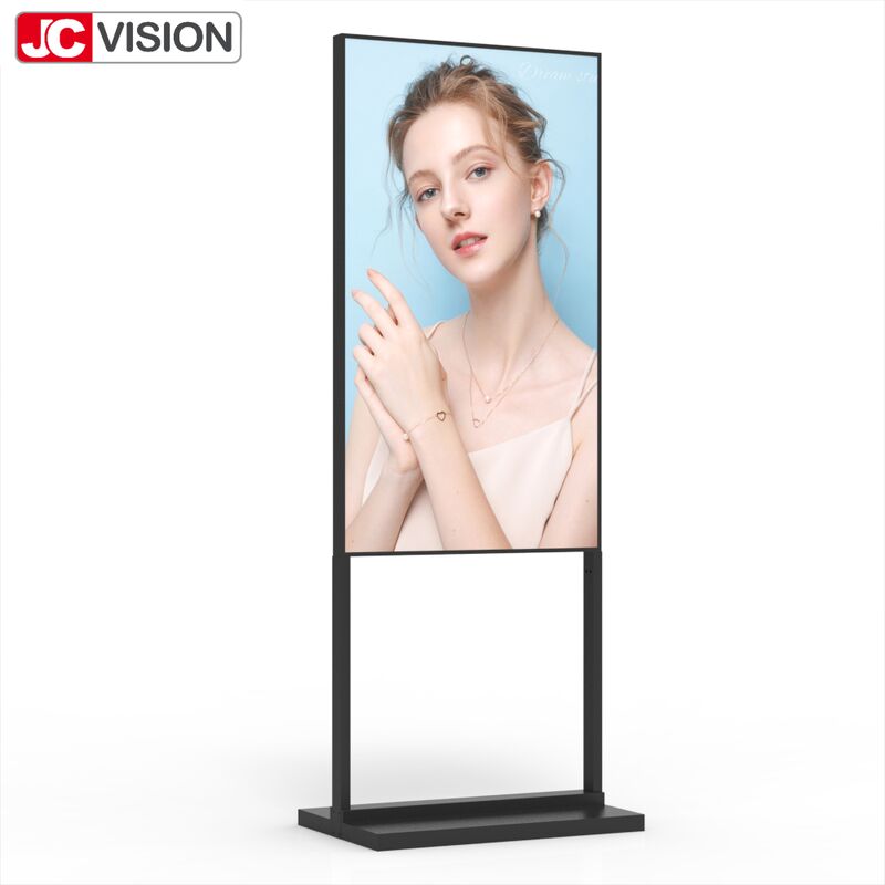 55" Ultra High Brightness Floor Standing Display ¢ 2000 nits, Full HD, Android 9+ untuk penggunaan komersial