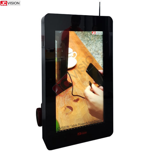 43inch Waterproof Outdoor LCD Digital Signage Dengan Roda 6,5ms Wall Mount Kiosk