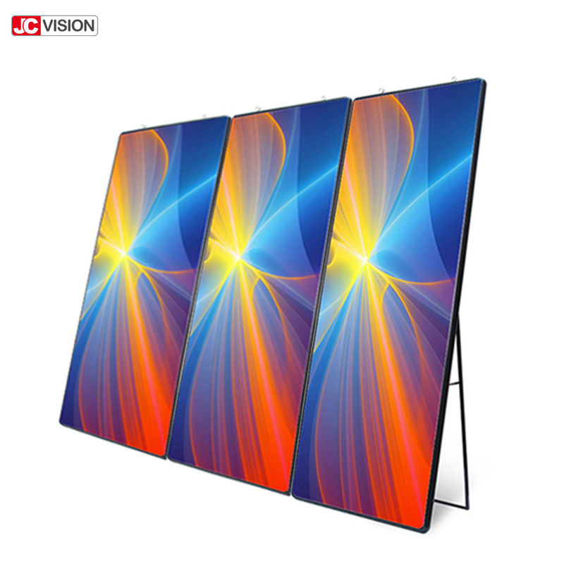 Cermin Cerdas DIY HD P6 P4 Papan Iklan Cermin Cerdas Layar Sentuh Berdiri Lantai Bergerak