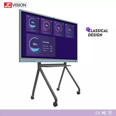 Papan Tulis Interaktif LCD 4k Perak I7 4GB 20 Titik Sentuh Untuk Pengajaran Kelas / Konferensi